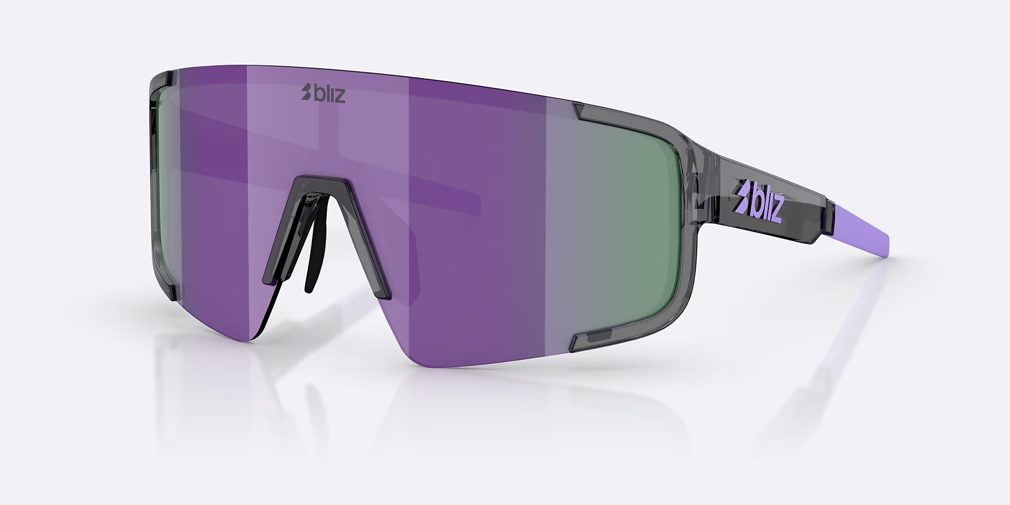 Crystal Black & Purple Cycling Glasses