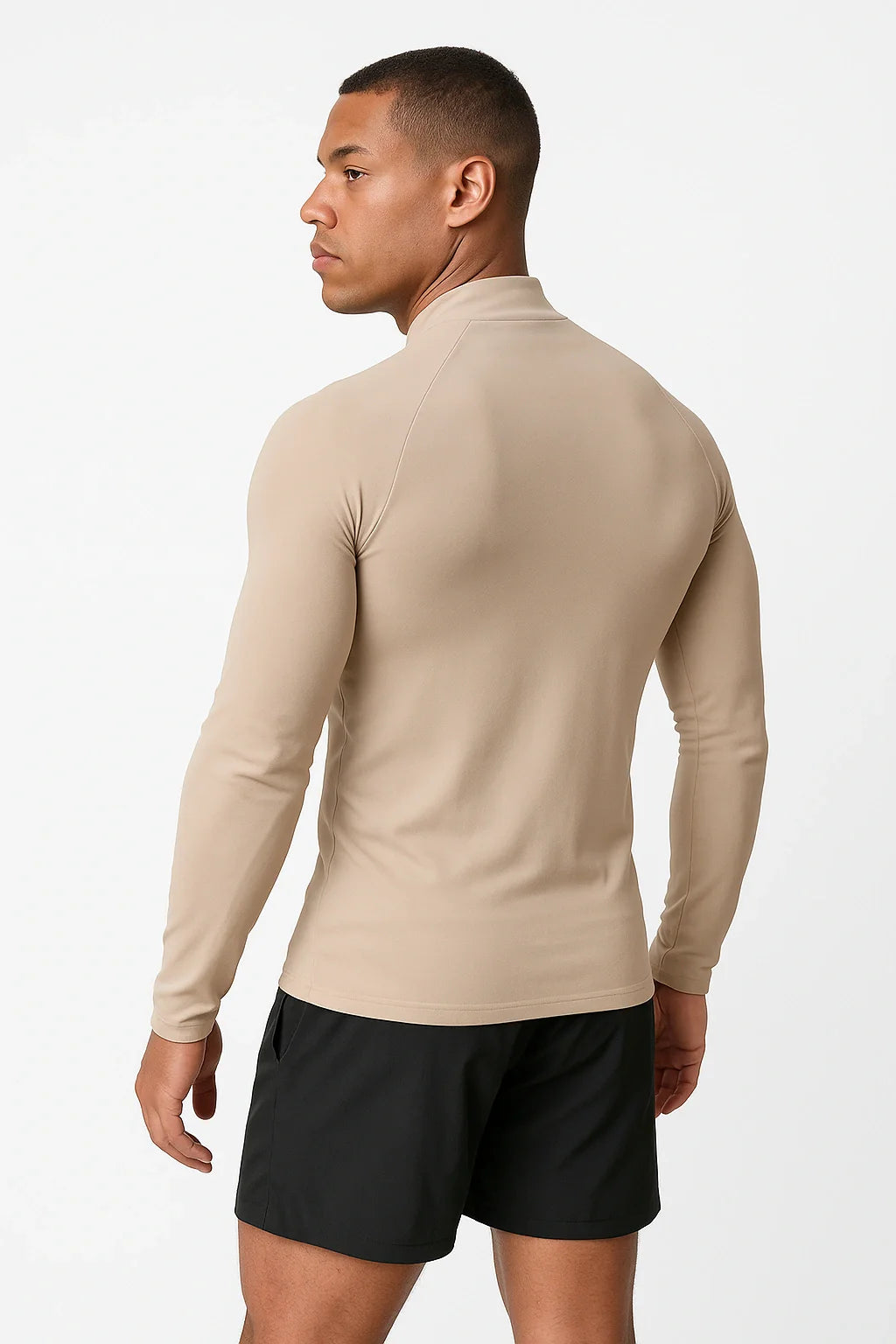 Nazzar Fit Men’s High‑Neck Casual Sports Shirt