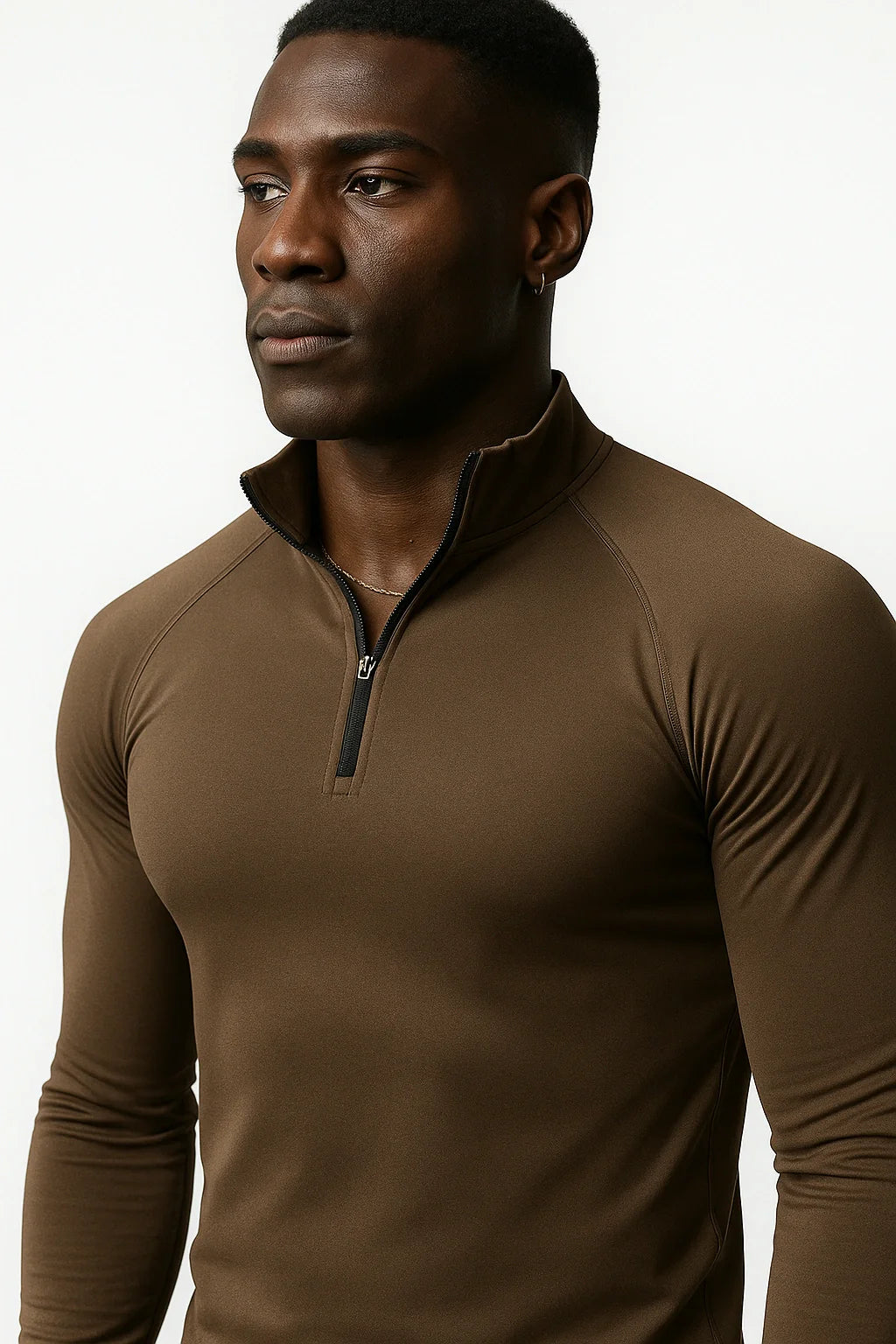 Nazzar Fit Men’s High‑Neck Casual Sports Shirt