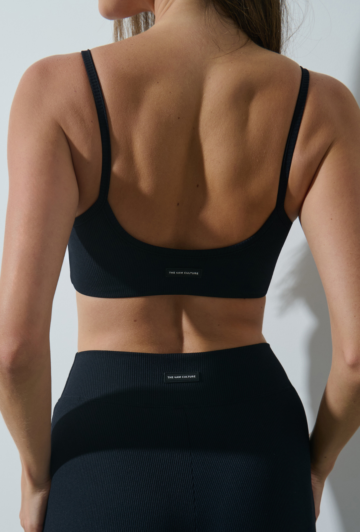 Nazzar Fit Black Velvet Mini Ribbed Crop Top