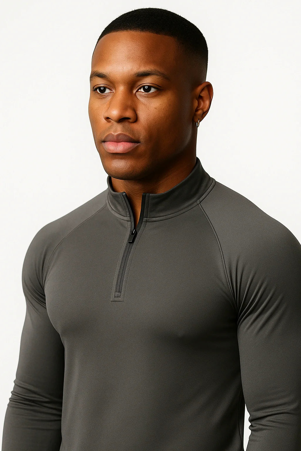 Nazzar Fit Men’s High‑Neck Casual Sports Shirt