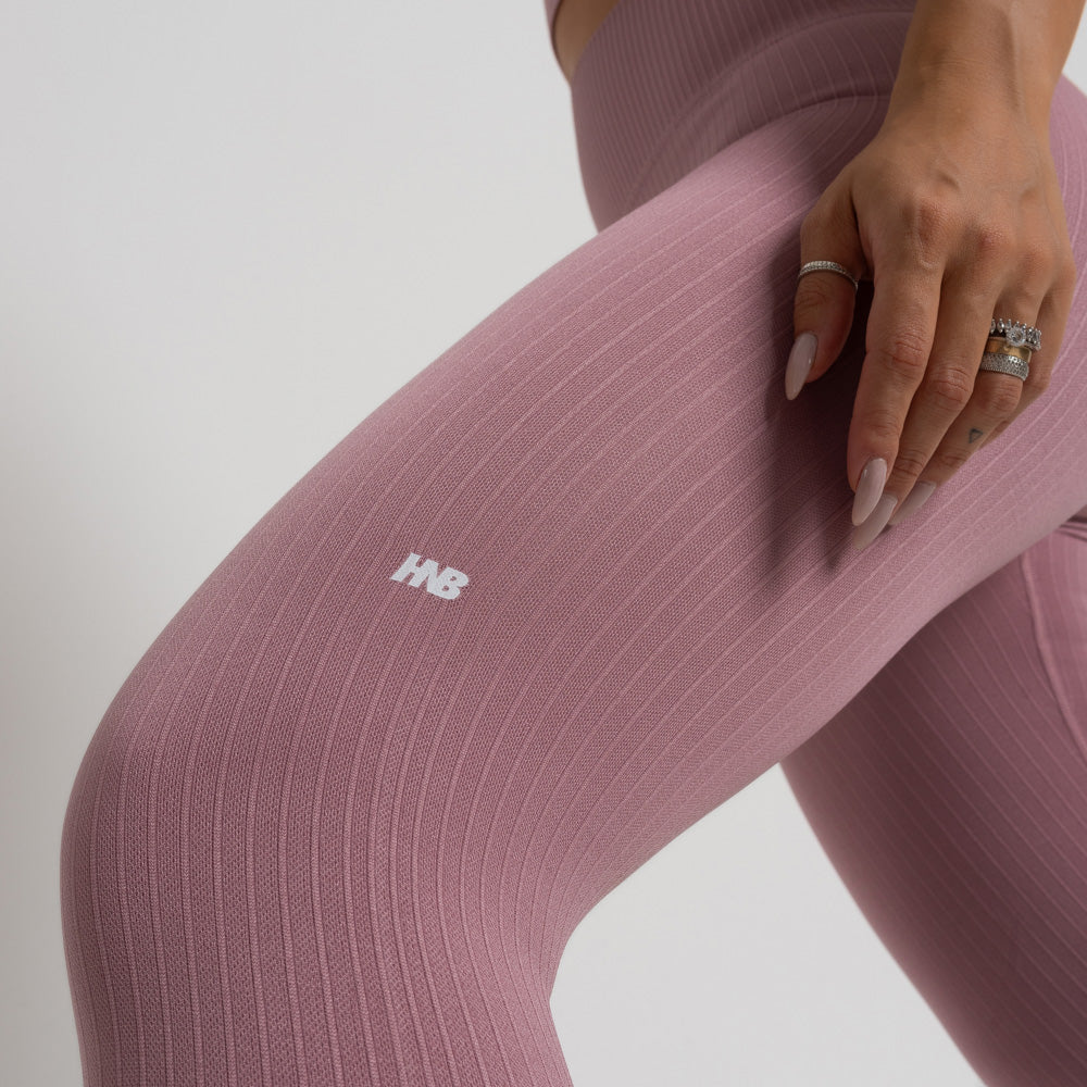 Nazzar Fit Seamless Cappuccino Ribbed Fitness Leggings