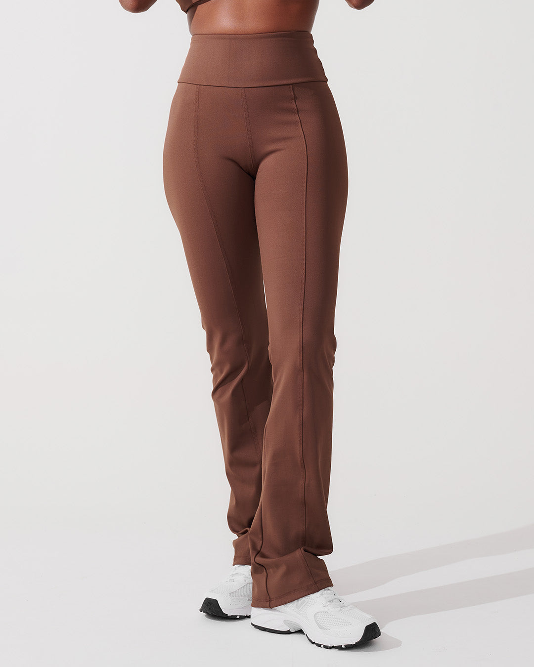 Nazzar Fit Brown Café Ballerina Flare Leggings