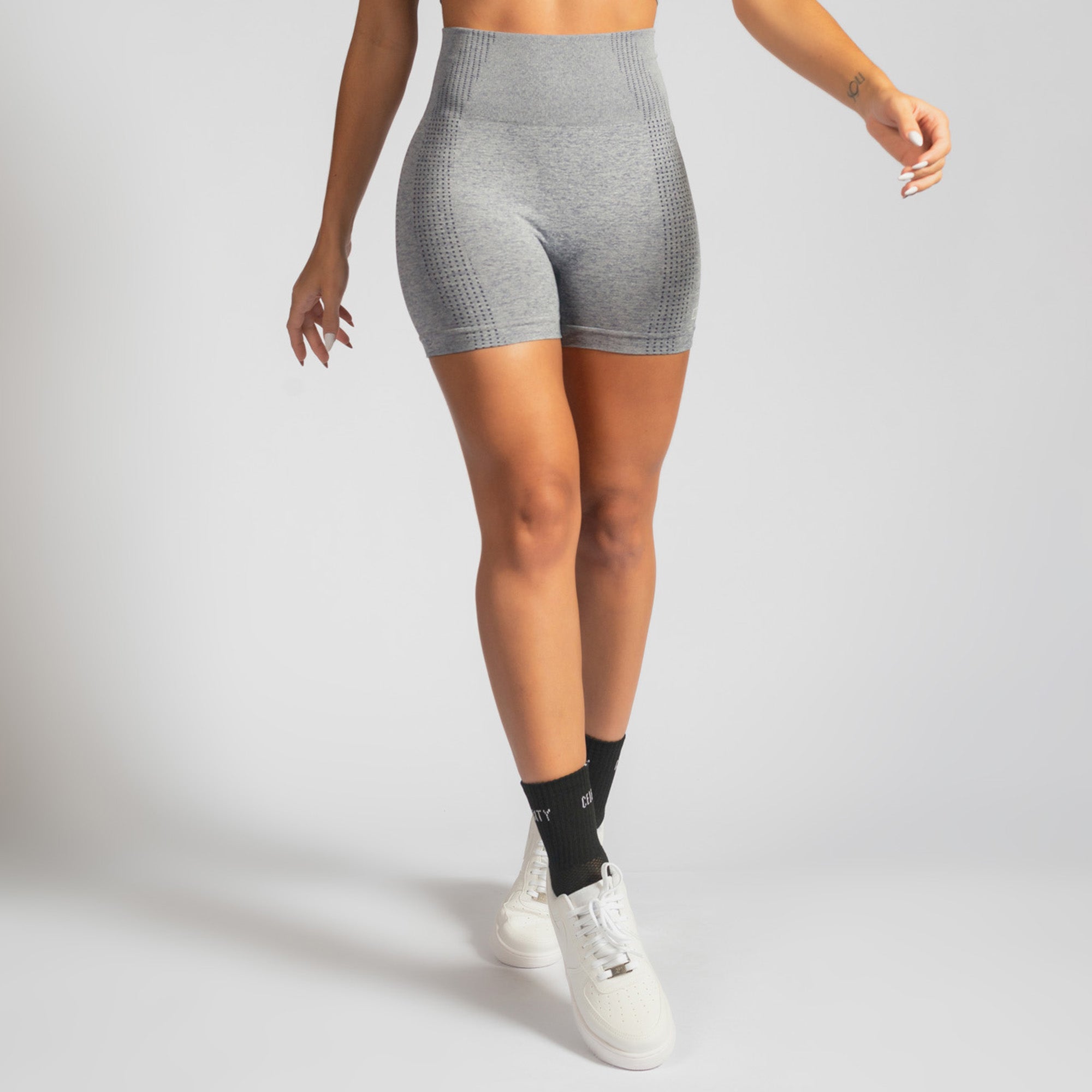 Nazzar Fit Light Marl Seamless Fitness Shorts