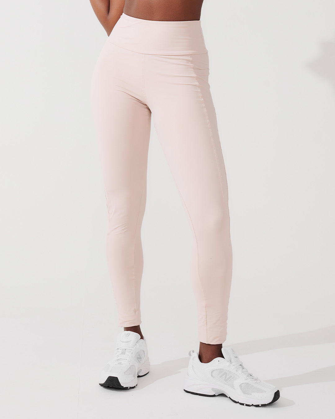 Nazzar Fit Beige Compression Leggings with Lining