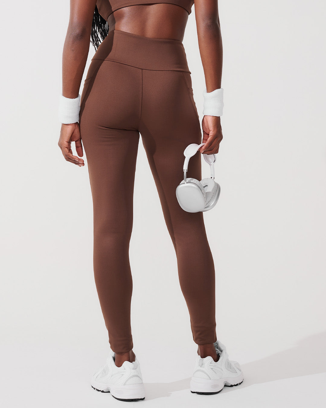 Nazzar Fit Brown Café Compression Leggings with Lining