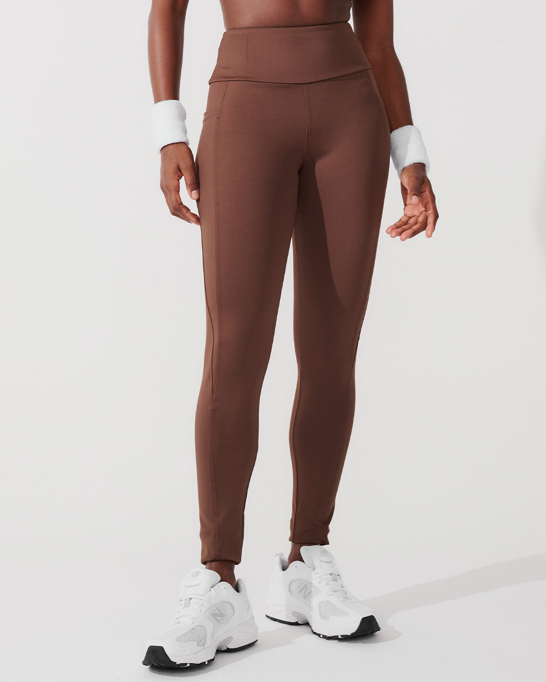 Nazzar Fit Brown Café Compression Leggings with Lining