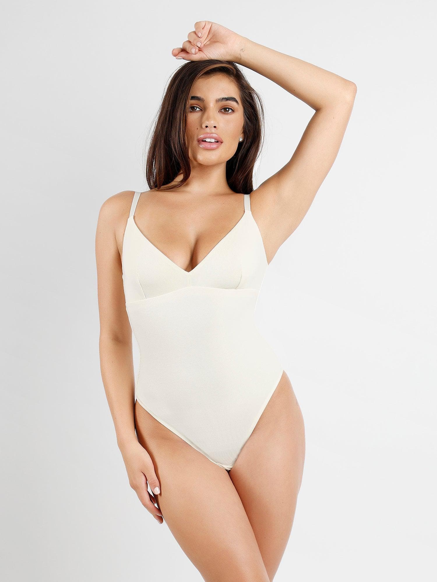 V‑Neck Shapewear Bodysuit