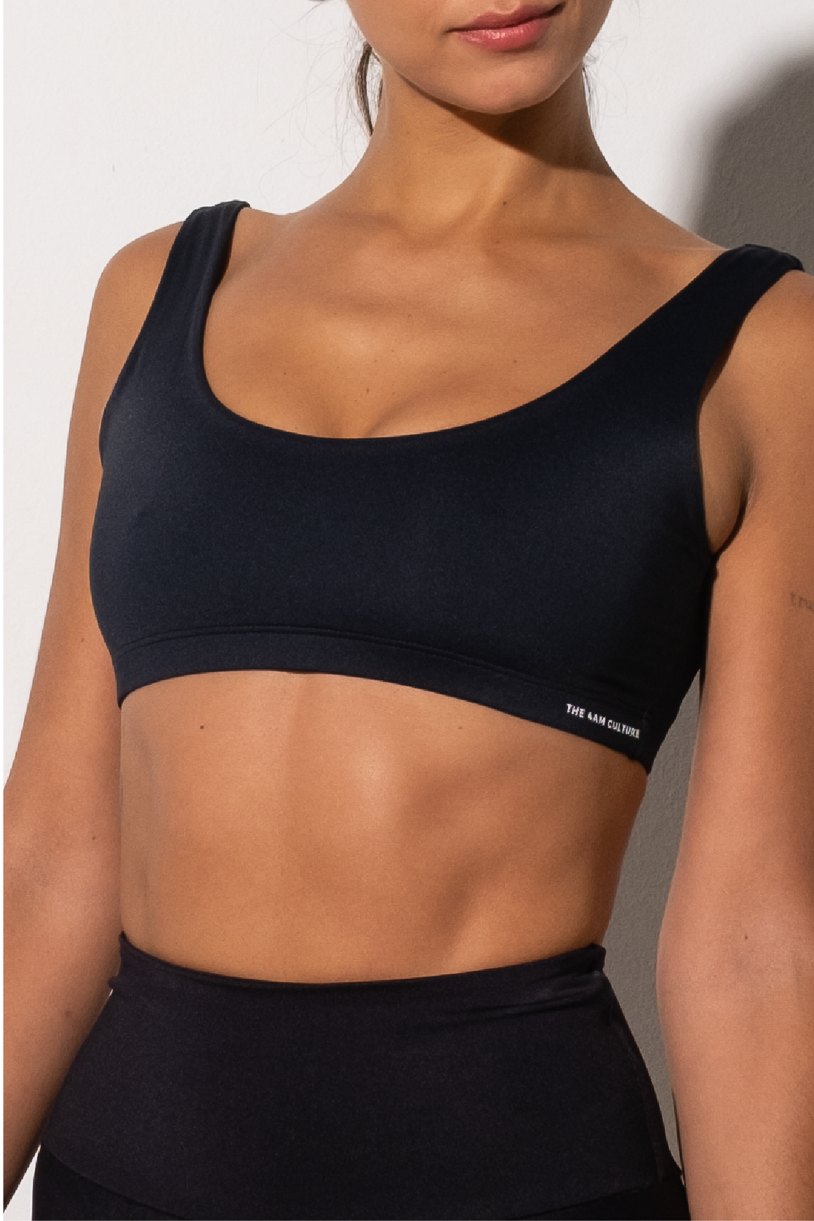 Nazzar Fit Skin Fresh Dark Coffee Crop Top