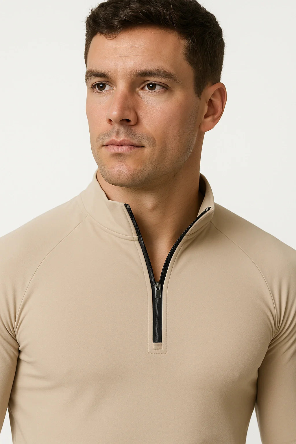 Nazzar Fit Men’s High‑Neck Casual Sports Shirt