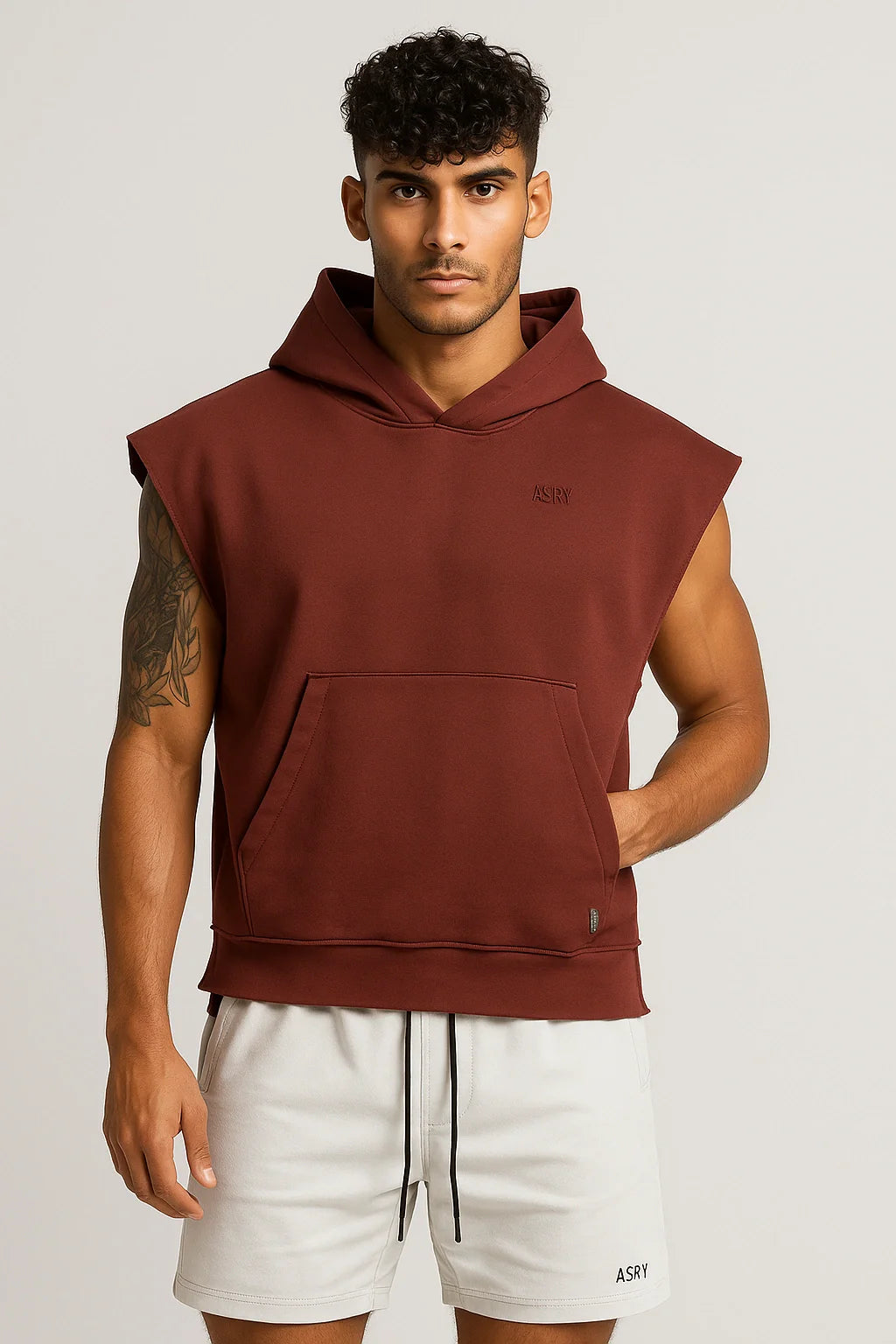 Nazzar Fit Premium 2‑in‑1 Hooded Tank T‑Shirt