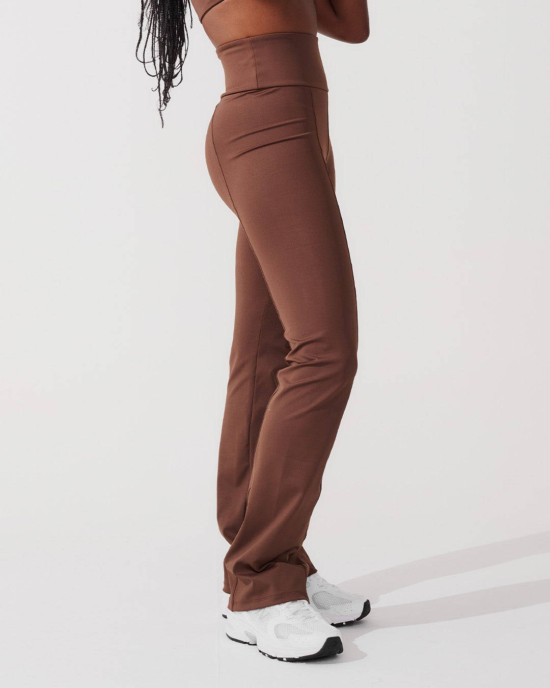 Nazzar Fit Brown Café Ballerina Flare Leggings