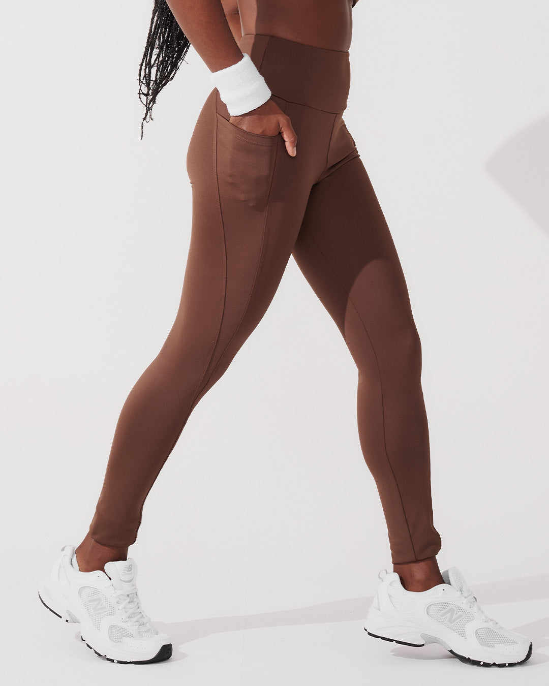 Nazzar Fit Brown Café Compression Leggings with Lining